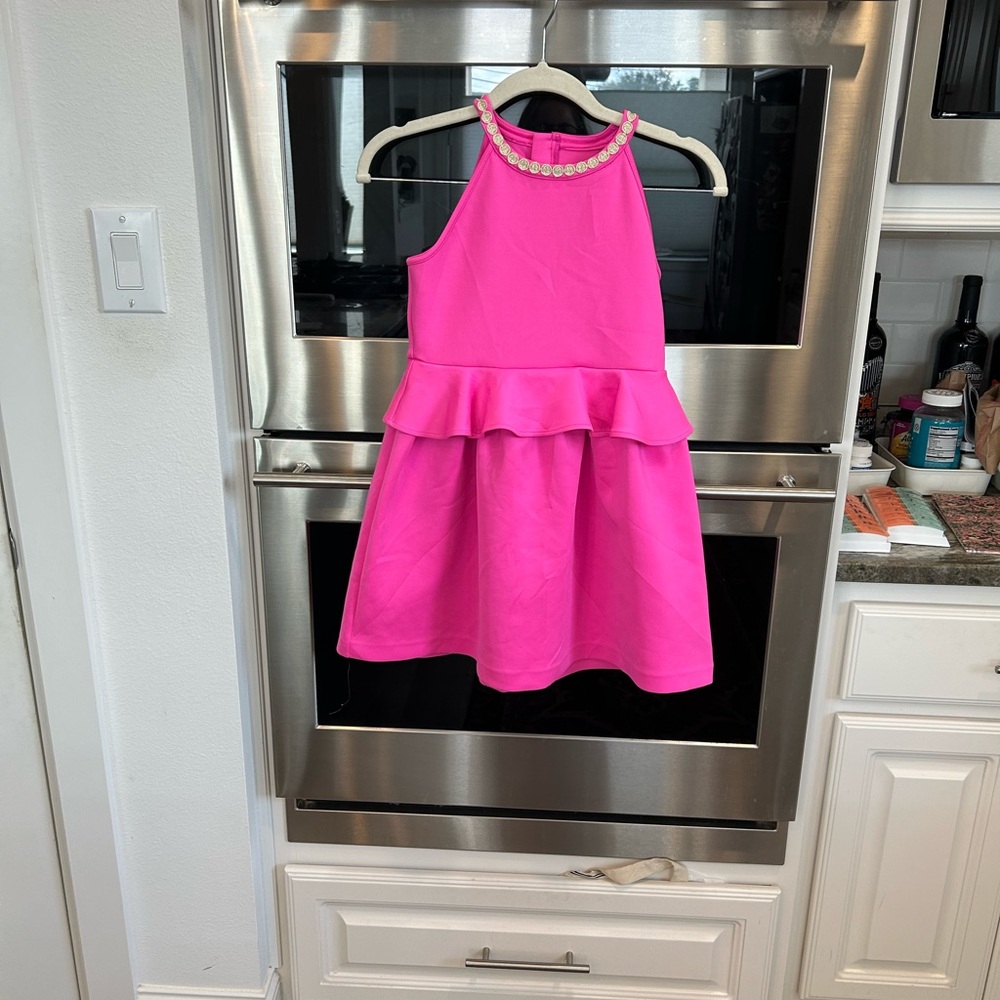 Lilly Pulitzer Hot Pink Caesara special occasion kids Dress size 8-10 GUC